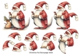 Christmas Fox 3D Decoupage Clipart and decoupage sheet PNGs and JPEG