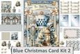 Christmas Blue Card Making Kit 2 Various tags and envelope