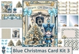 Christmas Blue Card Making Kit 3 Various tags and envelope