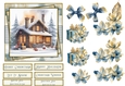 Christmas Scene Quick Card Sister and Brother in Law or Brother And Sister In Law with decoupage and sentiments