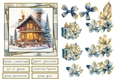 Christmas Scene Quick Card Son, Daughter with decoupage and sentiments
