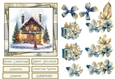 Christmas Scene Quick Card Grandad, Gramps, Grandpa with decoupage and sentiments