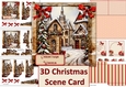3D Christmas Scene Card with inserts and envelope