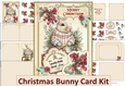 Christmas Bunny Card Kit with inserts and envelopes JPEGs and PDF