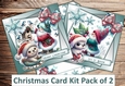 Christmas Gnomes Card Making Pack of 2 with envelopes