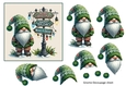 Christmas Gnome 3D decoupage sheet card topper