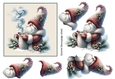 Christmas Gnome 3D decoupage sheet card topper 2