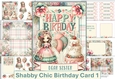 Shabby Chic Female Card Kit with Decoupage, sentiments, inserts and envelope