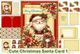 Christmas Santa Card Kit 1 with inserts and envelope