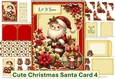 Christmas Santa Card Kit 4 with inserts and envelope