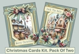 Christmas Scenes 2 Pack of 2 with decoupage and envelope