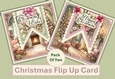 Vintage Shabby Chic Christmas Flip Up Cards. Pack of Two