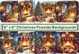 8 Christmas Fireside Card fronts 6 x 6 JPEG