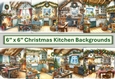 8 Christmas Kitchen Card fronts 6 x 6 JPEG