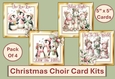 Christmas Choir card kits. Pack of 4 JPEGs and PDF
