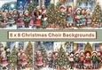10 Christmas Choir Card Fronts 8 x 8 inches JPEG