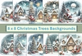 10 Christmas North Pole Card fronts 8 x 8 inches JPEG