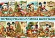 10 Mickey Mouse Christmas Feast Card Fronts 6 x 6 JPEGS