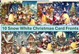 10 Snow White Christmas Card Fronts 6 x 6 JPEG