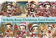 10 Snow White Christmas Card Fronts 6 x 6 JPEG