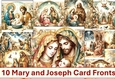 10 Christmas Nativity Scene Card Fronts 8 x 8 JPEGS Pack 2