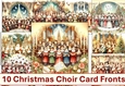 10 Christmas Choir Card Fronts 6 x 6 JPEGS Pack 2