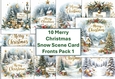 10 8x8 Christmas Scenes card fronts pack 1