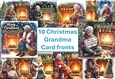 10 Merry Christmas Grandma, card fronts 8x8inches JPEGS