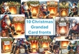 10 Merry Christmas Grandad, card fronts 8x8inches JPEGS
