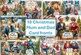 10 Merry Christmas Mum and Dad, card fronts 8x8inches JPEGS