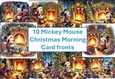 10 Mickey Mouse Christmas Morning Card Fronts 8x8 inches JPEGS
