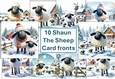 10 Shaun The Sheep Card Fronts 8x8inches Jpegs