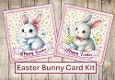 Easter Bunny Card Making Kit (Pack of 2) with envelope