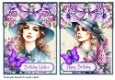 Shabby Chic Lilac Ladies Cards Pack of Two with envelope