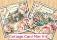 Cottage Cards 6x6 card fronts mini kit. Various sentiments. Pack of two