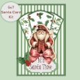Christmas Santa Fan Card Kit PDF and JPEG