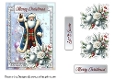 Christmas Santa Card Front 1 with decoupage and tags 
