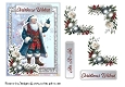 Christmas Santa Card Front 2 with decoupage and tags 