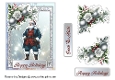 Christmas Santa Card Front 3 with decoupage and tags 