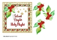 Christmas Carol 6x6 card front 3 with decoupage