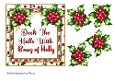 Christmas Carol 6x6 card front 4 with decoupage