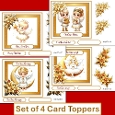  Set of 4 Christmas Angel 7x7 card toppers.