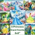 8 Princess Card Fronts 8x8 JPEG.