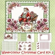 Watercolour Santa Card Making Kit 2 with envelope