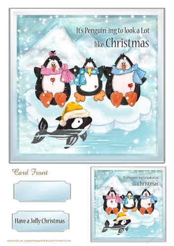 Jolly Penguin Quick Card Sheet-8