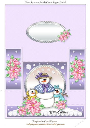 Xmas Snowman Family Stepper Quick Card-2