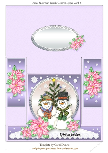Xmas Snowman Family Stepper Quick Card-3
