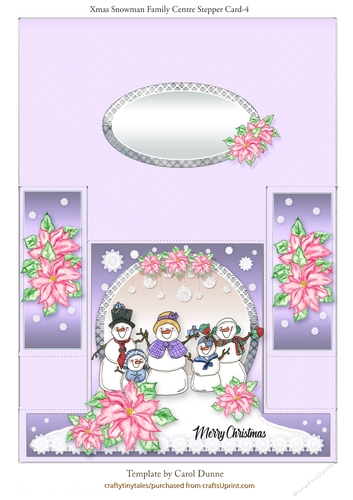 Xmas Snowman Family Stepper Quick Card-4
