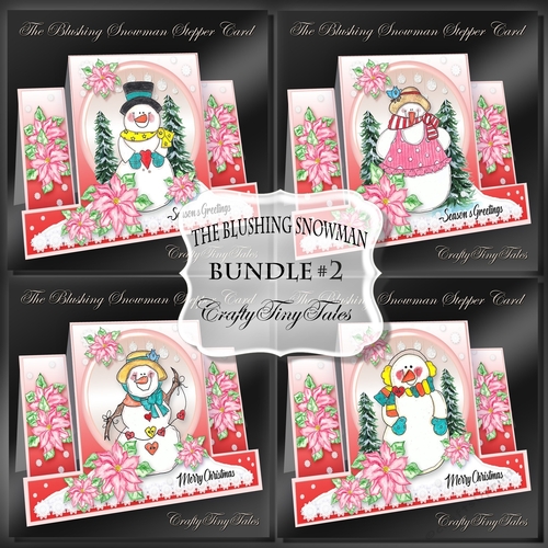 The Blushing Snowman Stepper Card BUNDLE-2