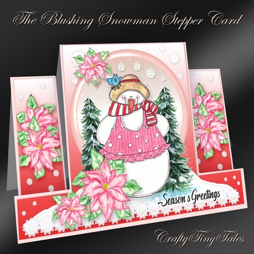 The Blushing Snowman Stepper Card Kit-3
